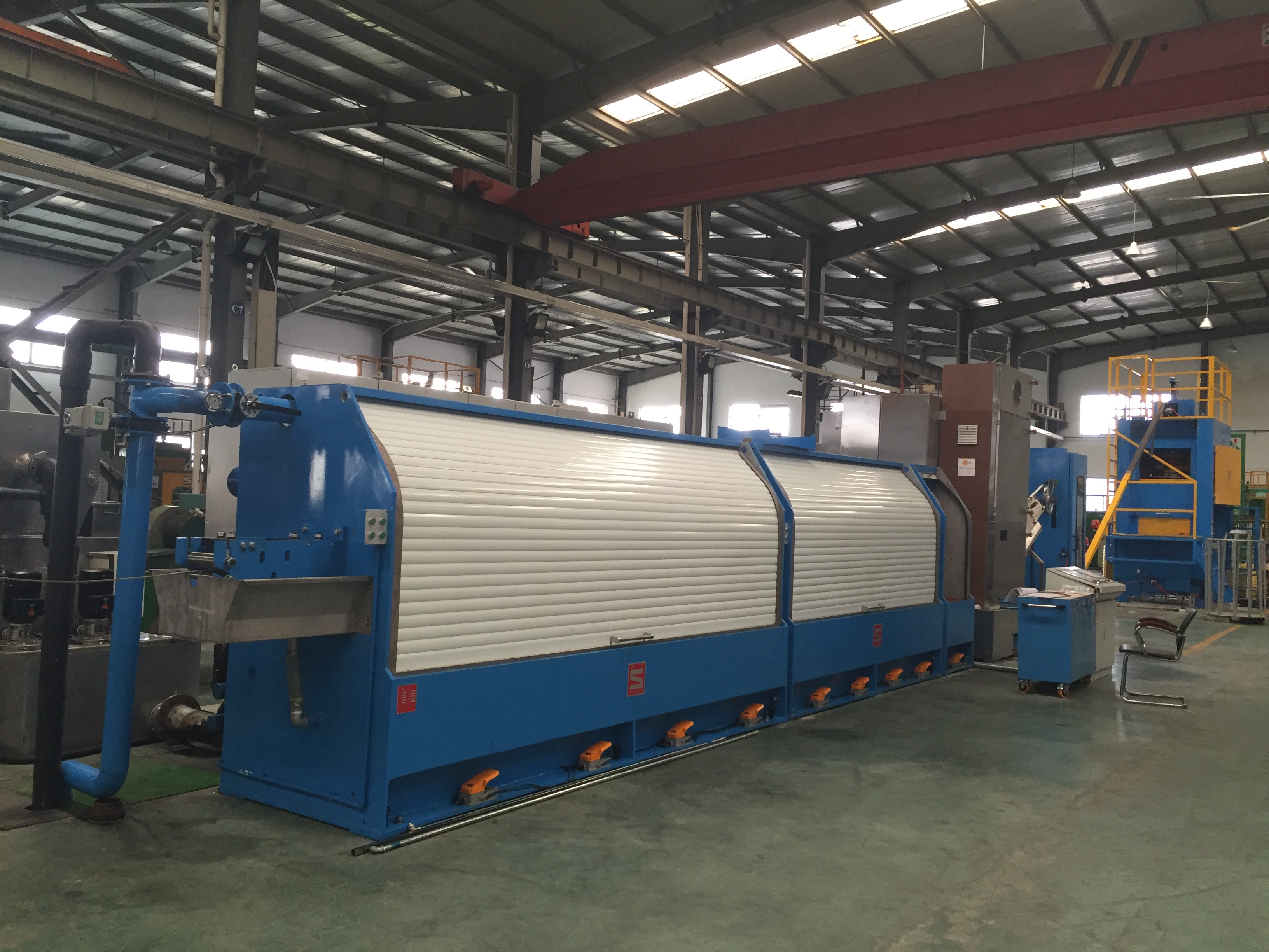 High Speed Single / Double Wire Non-Slip Rod Breakdown Machine